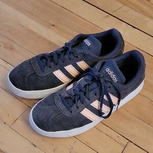 Adidas VL Court 2.0 Grey and Light Pink Sneakers